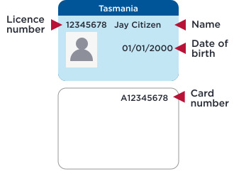 TAS Australian driver licence